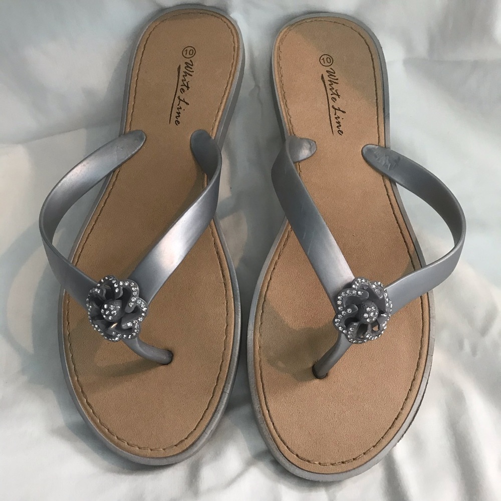 White Line Sandals